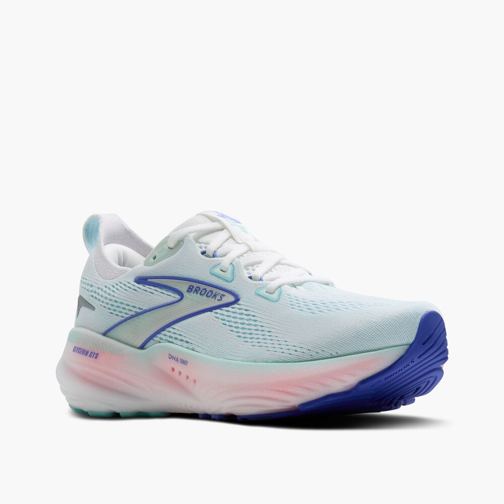 Brooks Glycerin GTS 22 - Weiß/Limpet Shell/Amparo Blau
