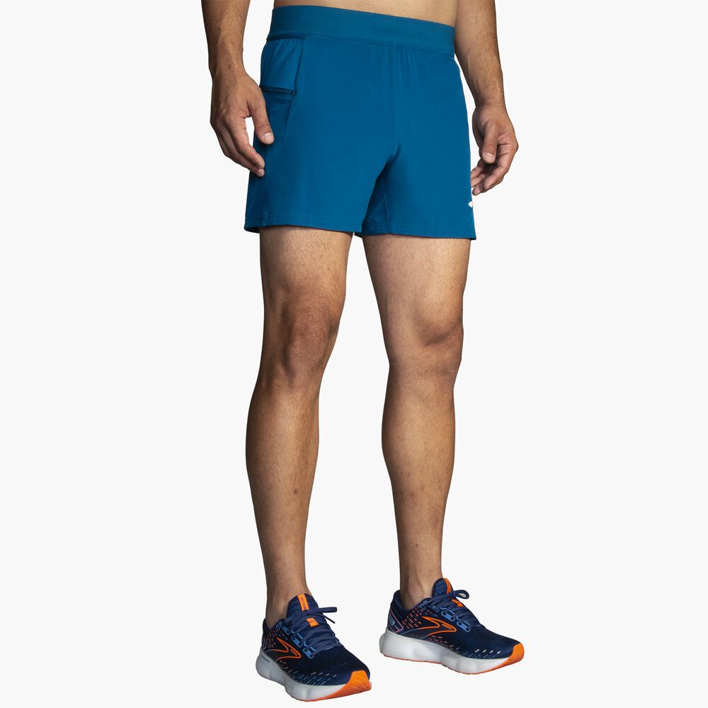 Brooks Sherpa 5" 2-in-1 Short - Ozeanblau