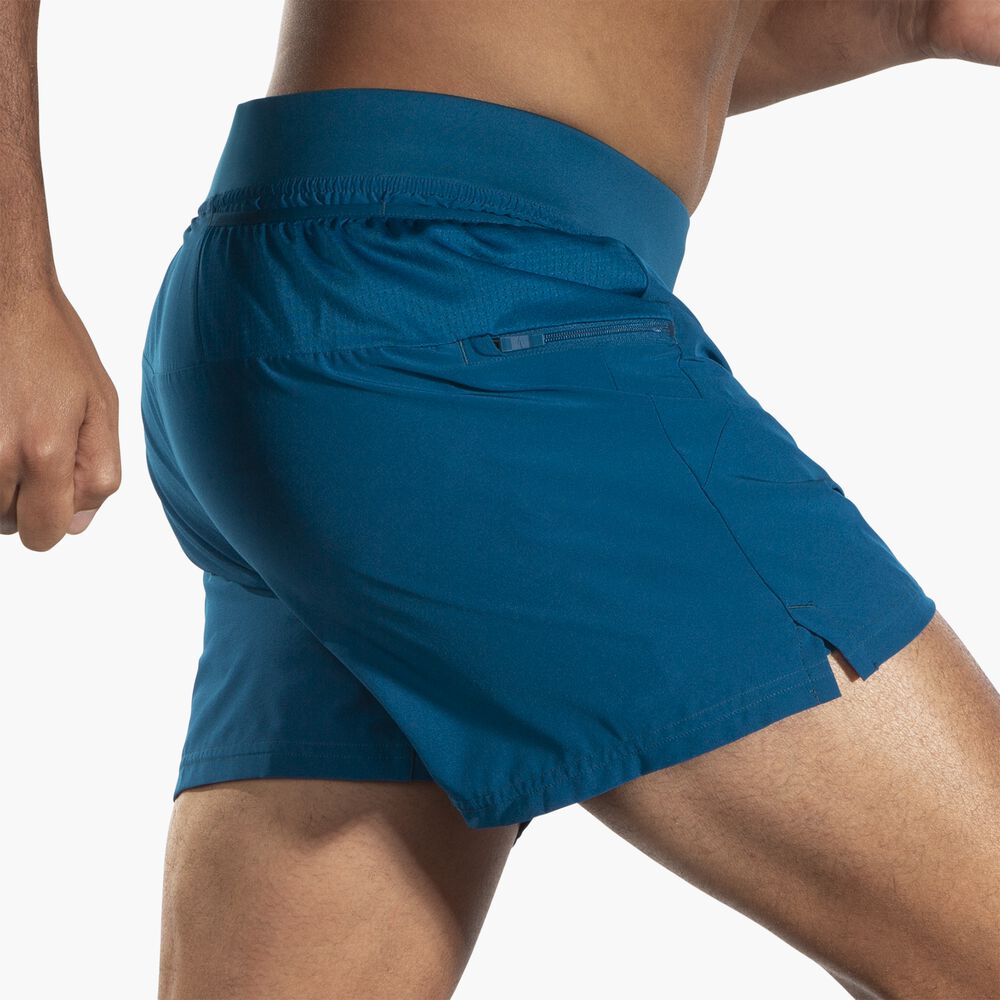 Brooks Sherpa 5" 2-in-1 Short - Ozeanblau
