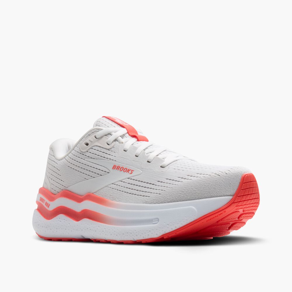 Brooks Ghost Max 2 - Weiß/Koralle