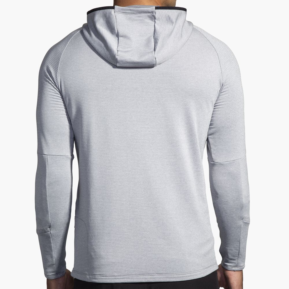 Brooks Notch Thermal Hoodie 2.0 - Ht. Asche/Schwarz