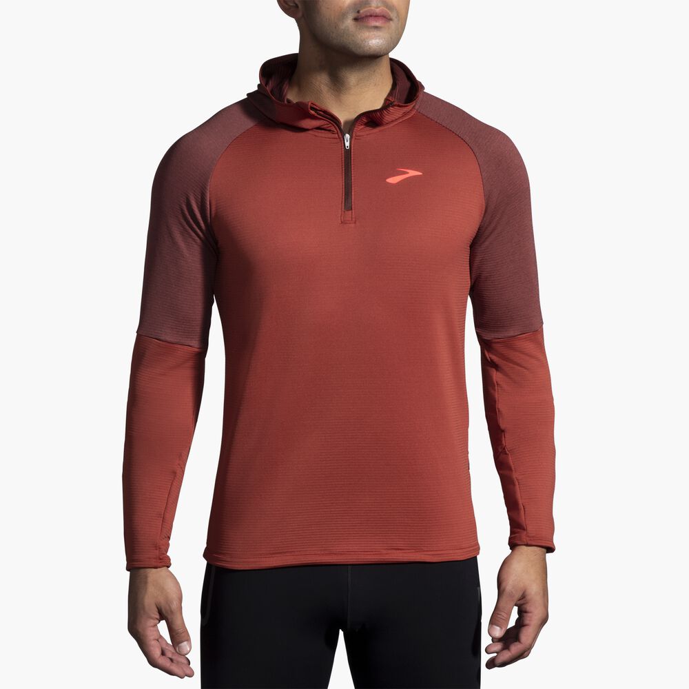 Brooks Notch Thermal Hoodie 2.0 - Kupfer/Heather Dunkelkupfer