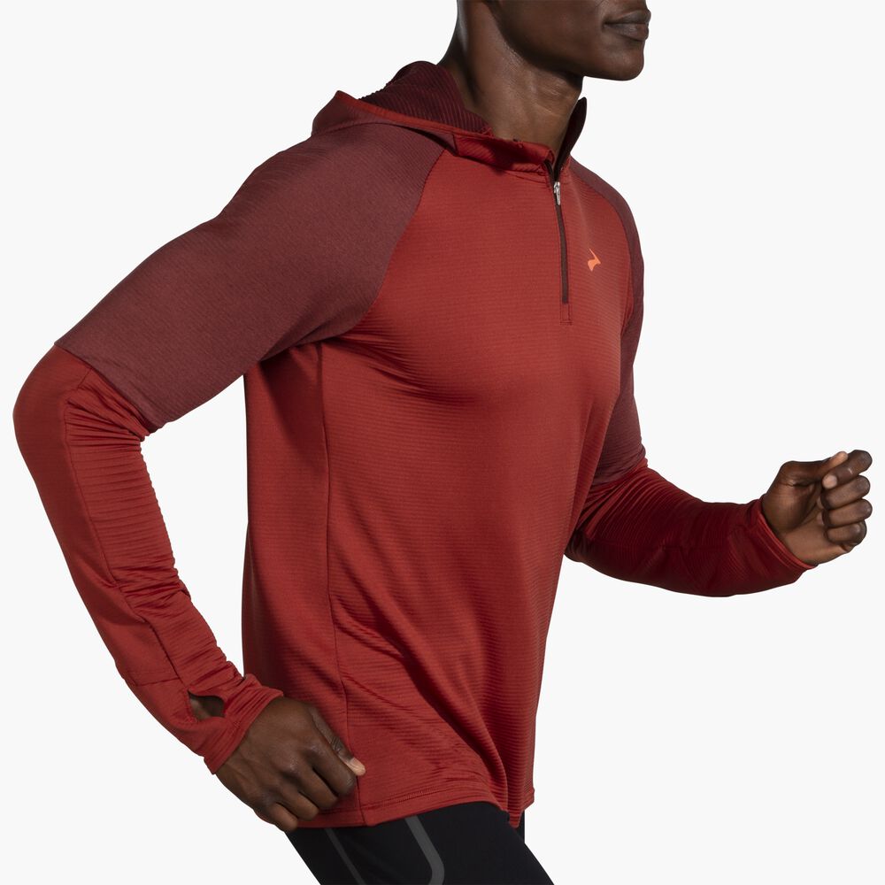 Brooks Notch Thermal Hoodie 2.0 - Kupfer/Heather Dunkelkupfer