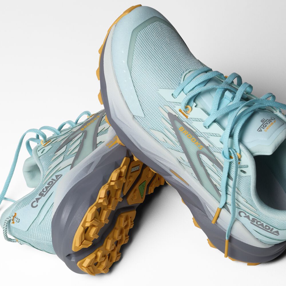 Brooks Cascadia 19 - Klarwasser/Grundierung Grau/Apricot