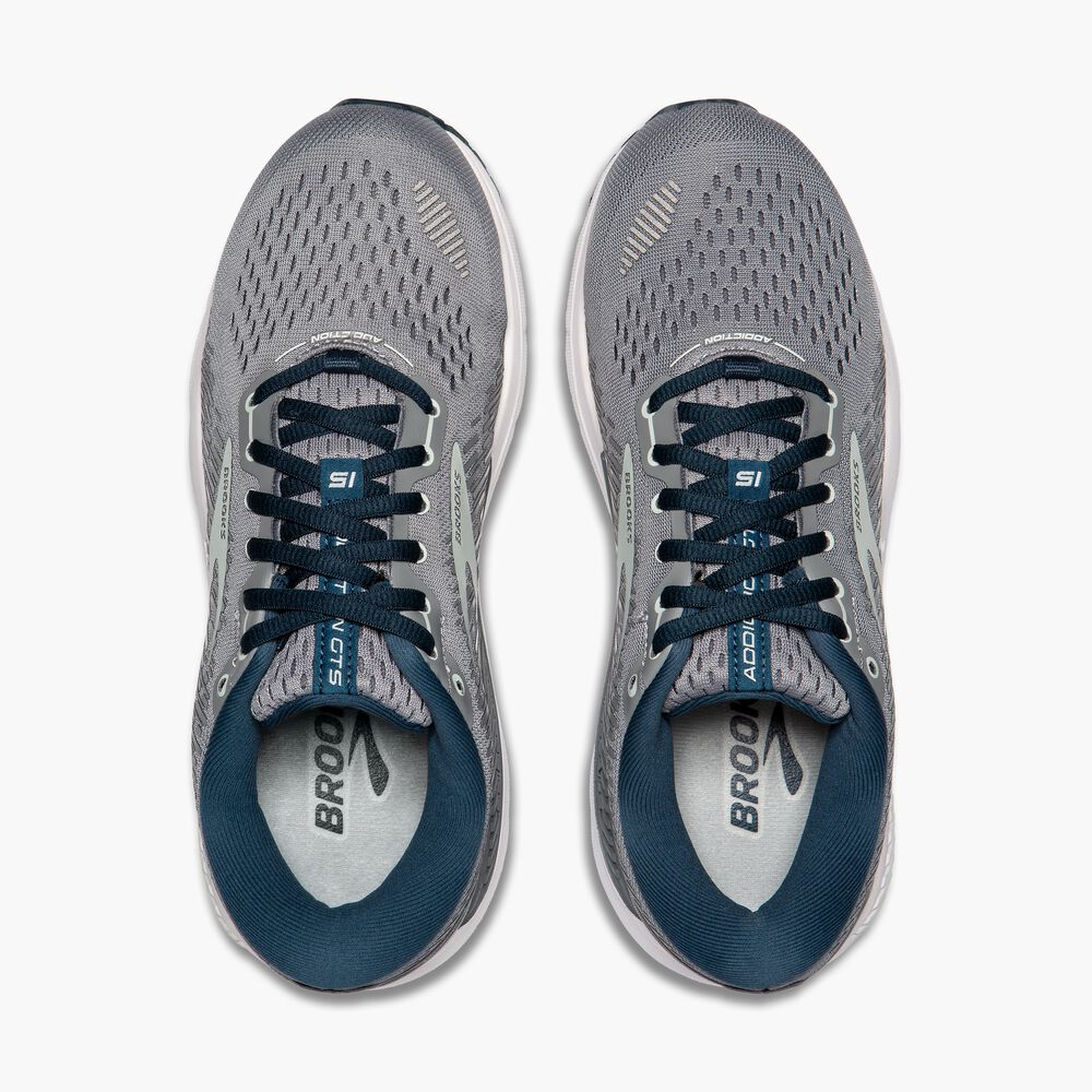Brooks Addiction GTS 15 - Grau/Marineblau/Aqua