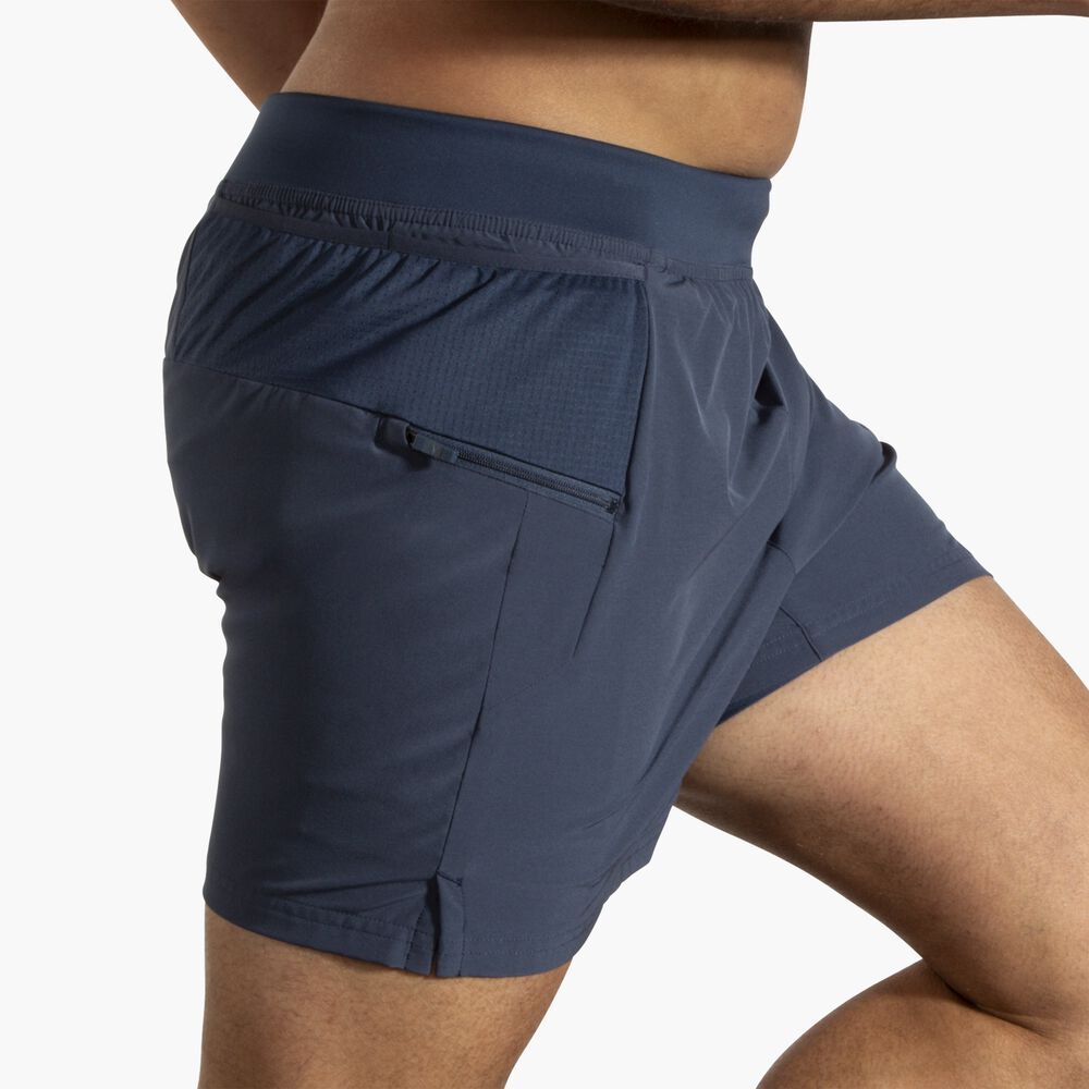 Brooks Sherpa 5" 2-in-1 Short - Blue Slate