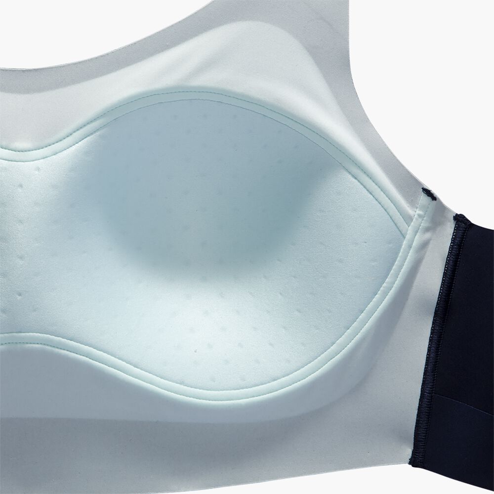 Brooks Scoopback 2.0 Sports Bra - Marineblau/Olivengrün/Eisblau