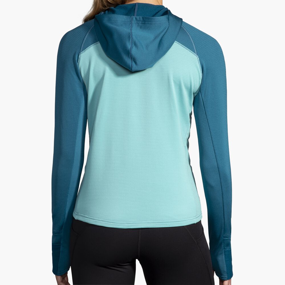 Brooks Notch Thermal Hoodie 2.0 - Aqua/Marokkanisches Blau