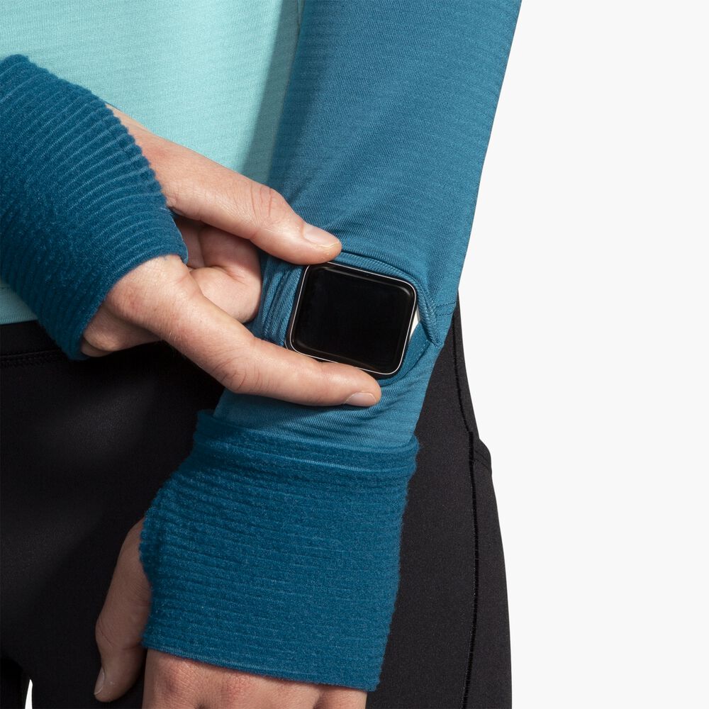 Brooks Notch Thermal Hoodie 2.0 - Aqua/Marokkanisches Blau