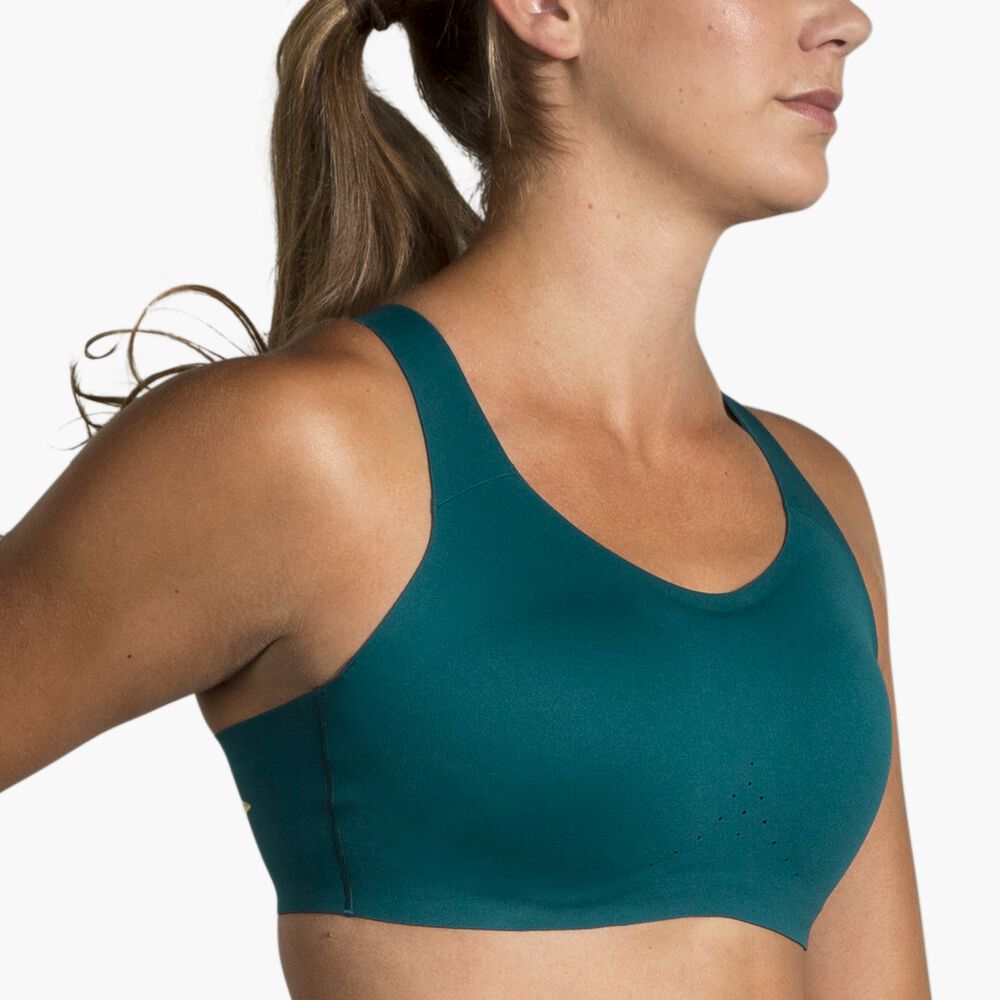 Brooks Dare Scoopback Run Bra - Tiefsee/Limette