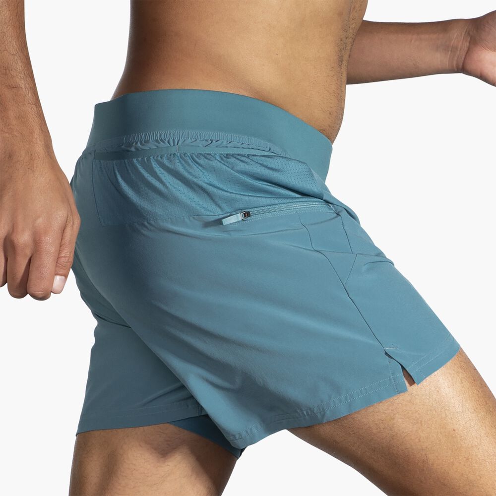 Brooks Sherpa 5" 2-in-1 Short - Schieferblau