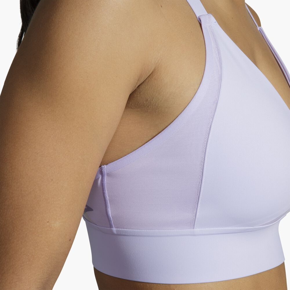 Brooks Interlace Sports Bra - Violett-Strich