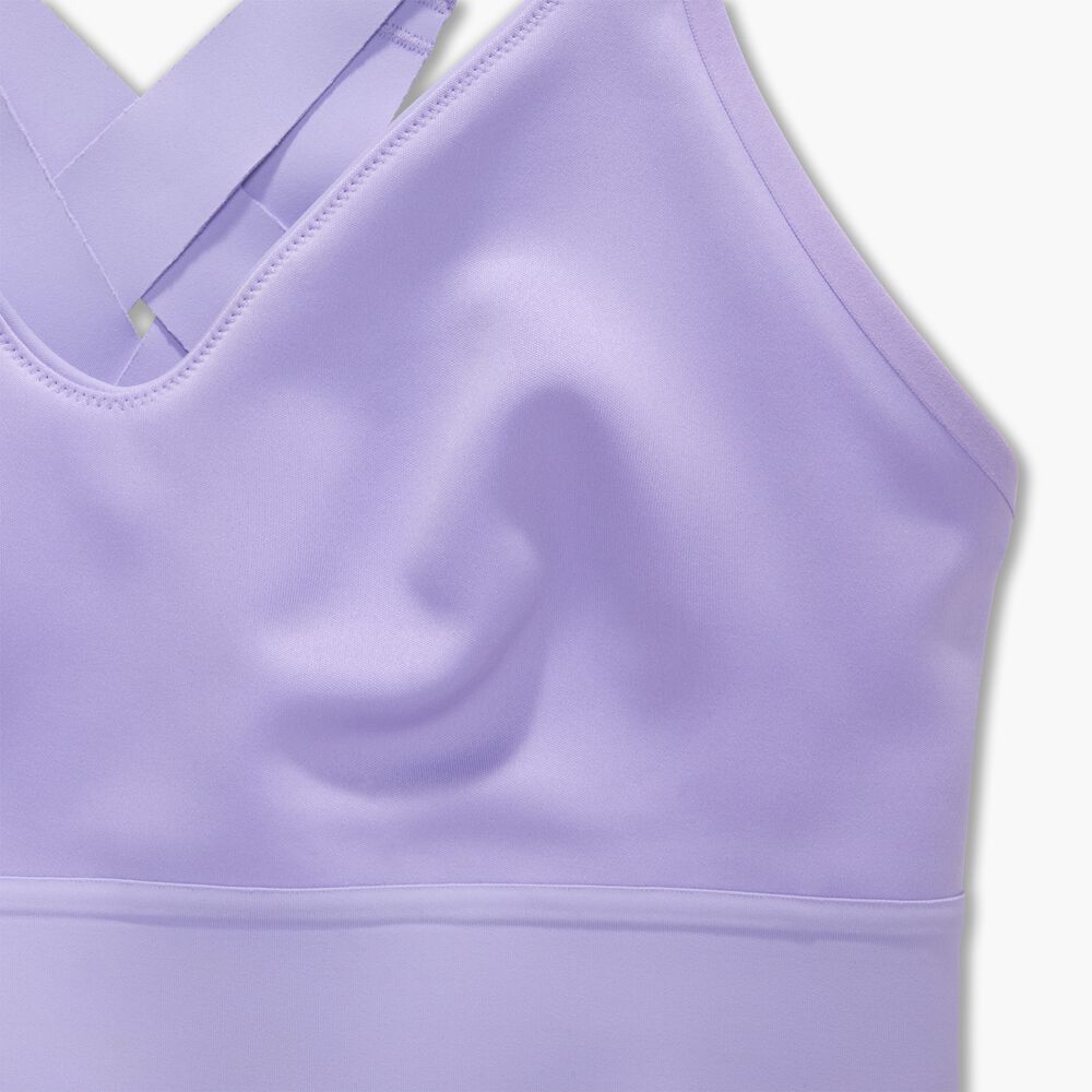 Brooks Interlace Sports Bra - Violett-Strich