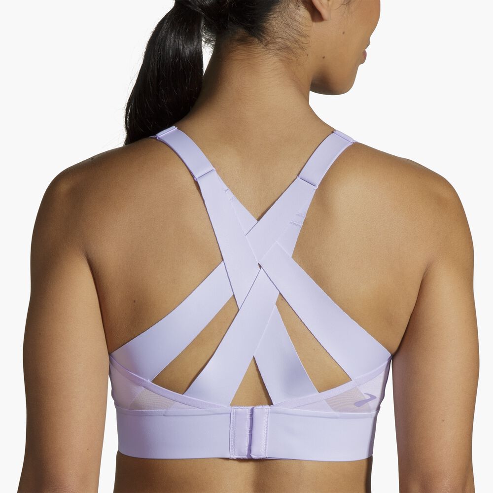 Brooks Interlace Sports Bra - Violett-Strich