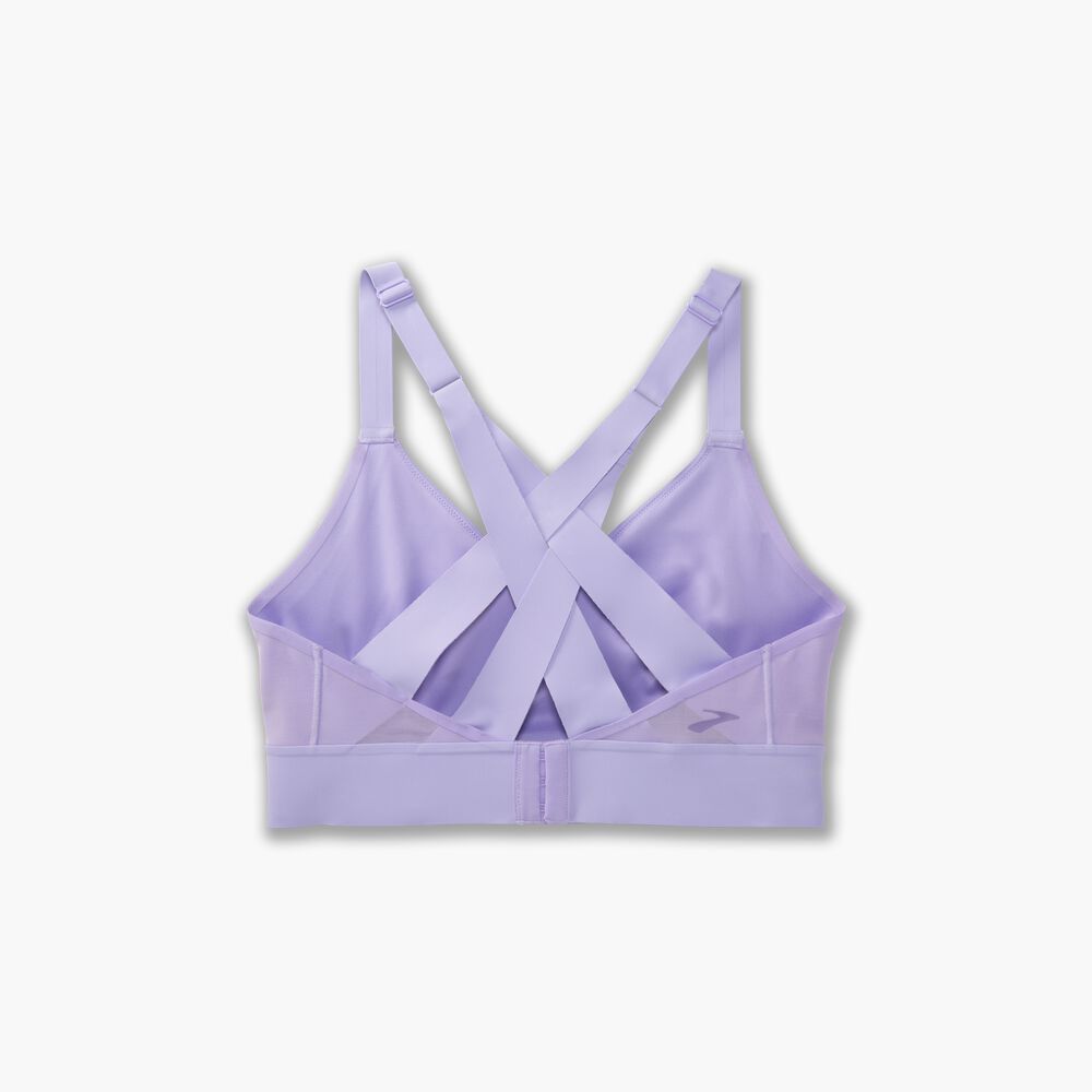 Brooks Interlace Sports Bra - Violett-Strich