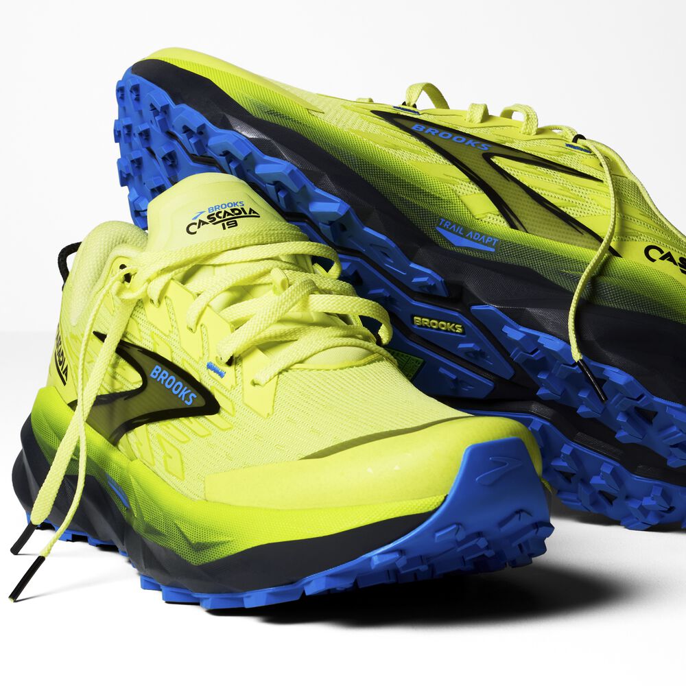 Brooks Cascadia 19 - Sonniges Limettengrün/Schwarz/Blau