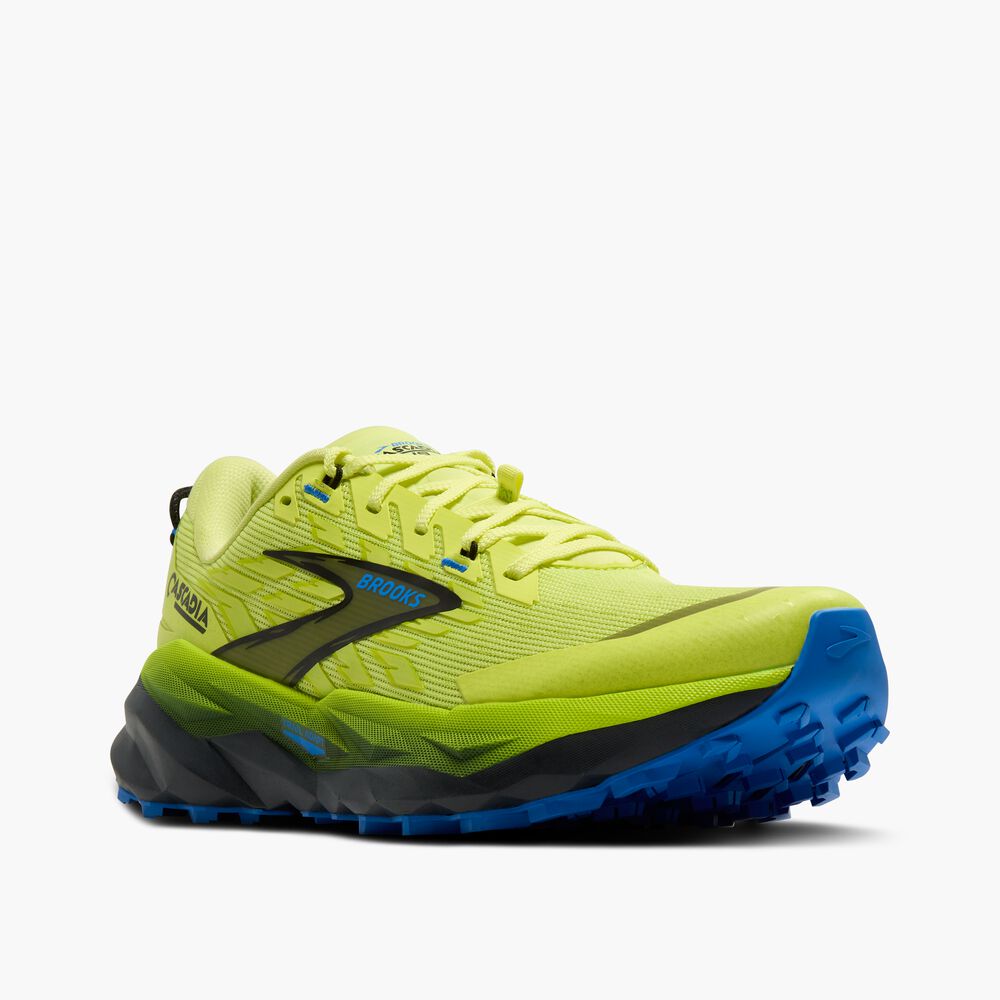 Brooks Cascadia 19 - Sonniges Limettengrün/Schwarz/Blau