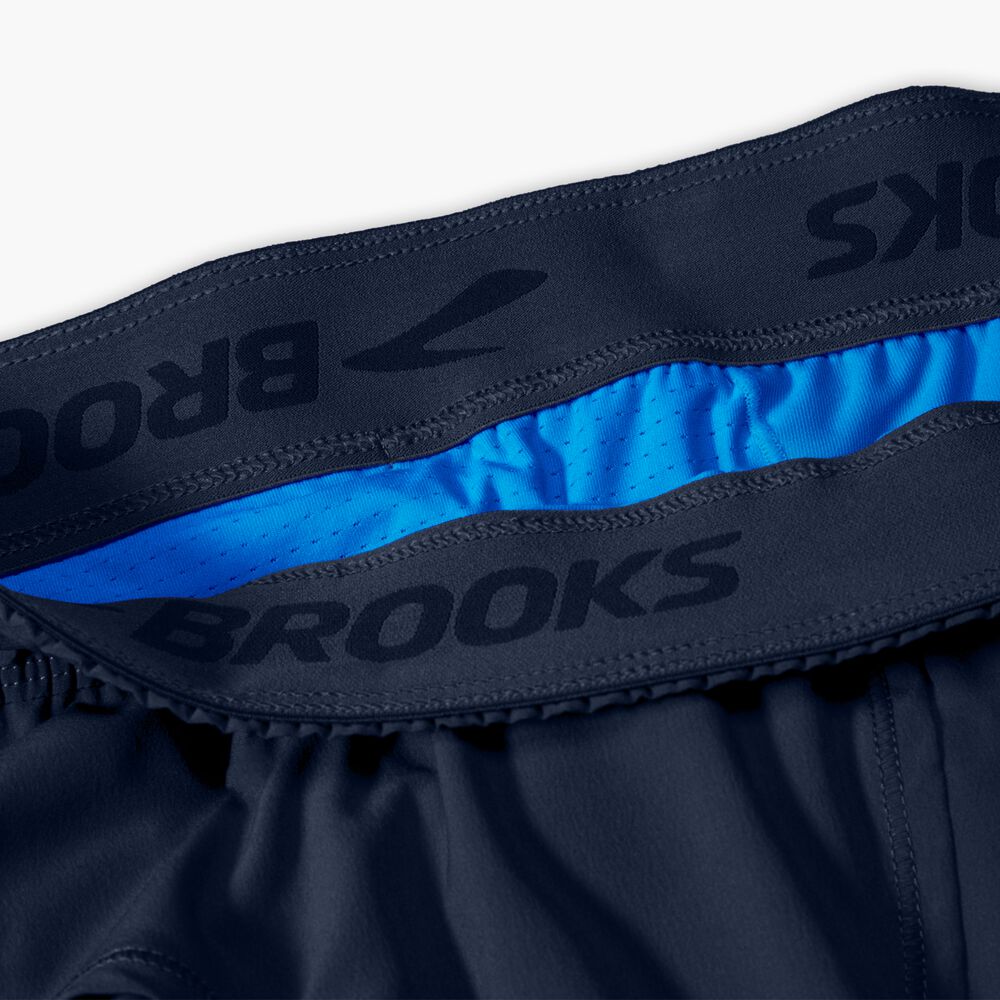 Brooks Chaser 5" 2-in-1 Short - Marineblau/Blau