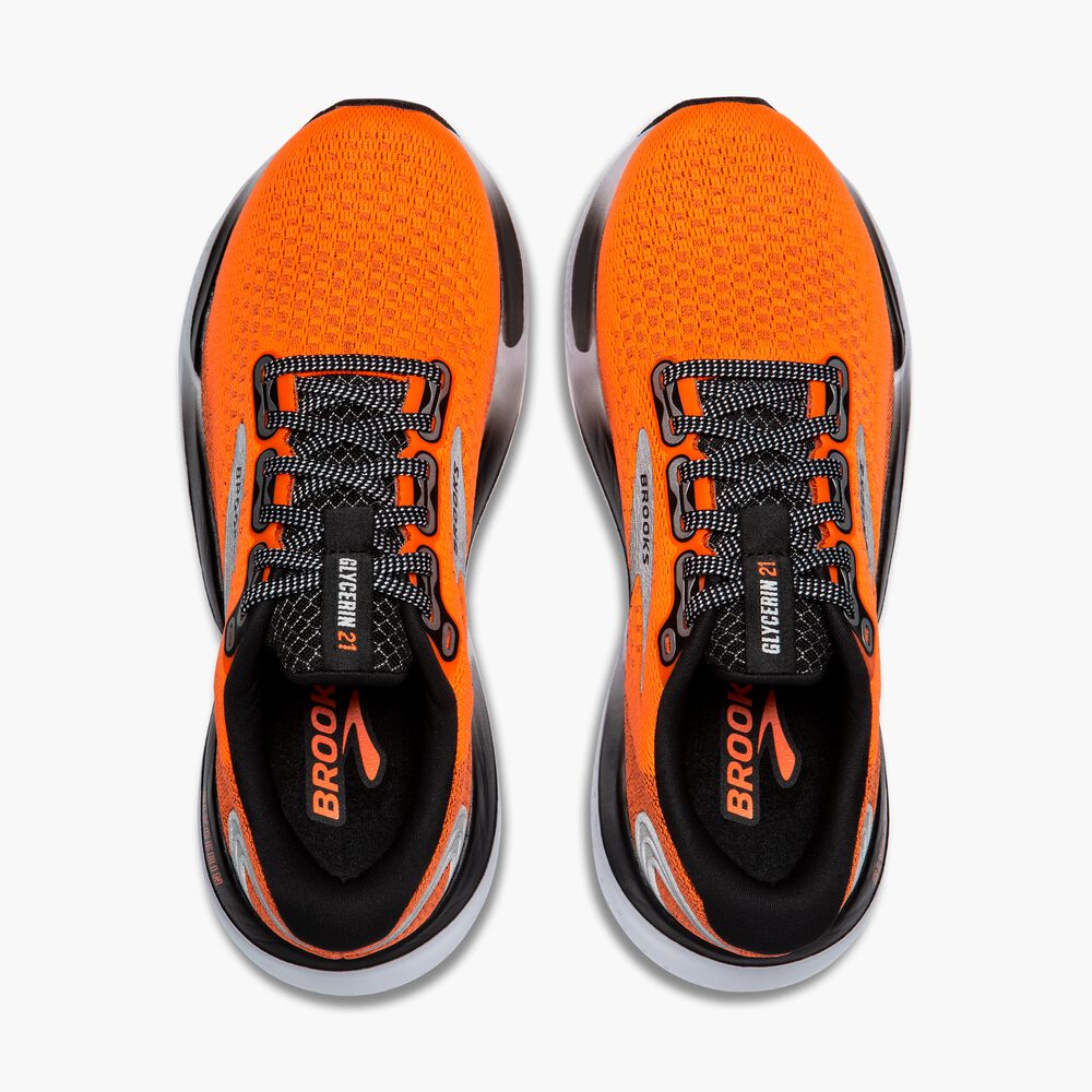 Brooks Glycerin 21 - Orange/Schwarz/Weiß