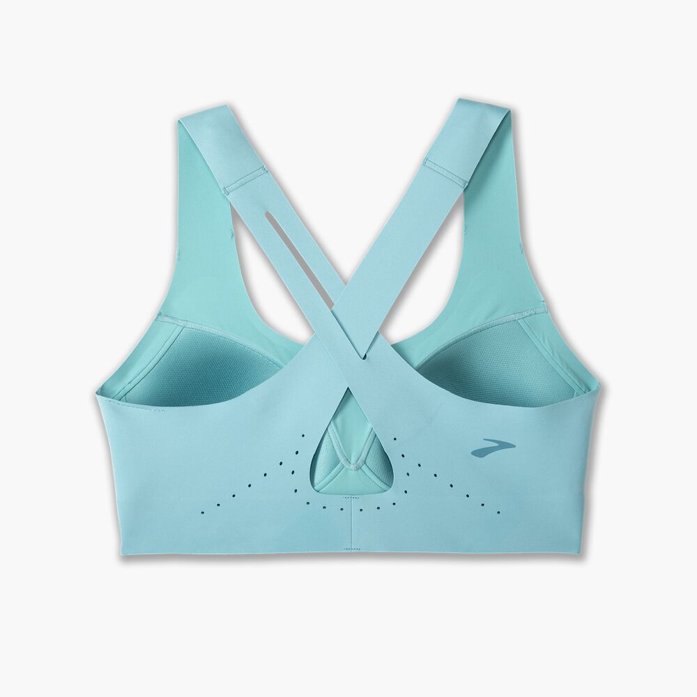 Brooks Crossback 2.0 Sports Bra - Aqua
