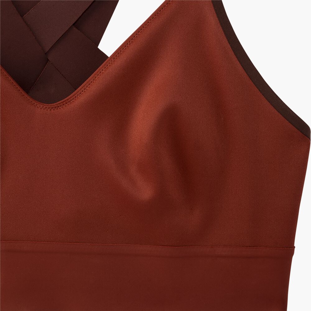 Brooks Interlace Sports Bra - Kupfer/Run Raisin
