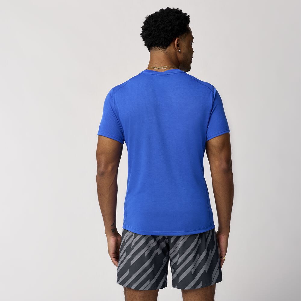 Brooks Distance Short Sleeve 3.0 - Neoblau/Brooks Logo