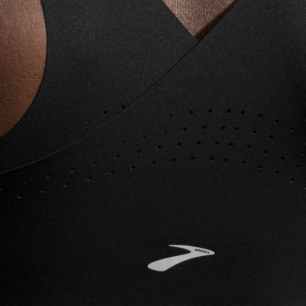 Brooks Dare Zip Run Bra - Schwarz