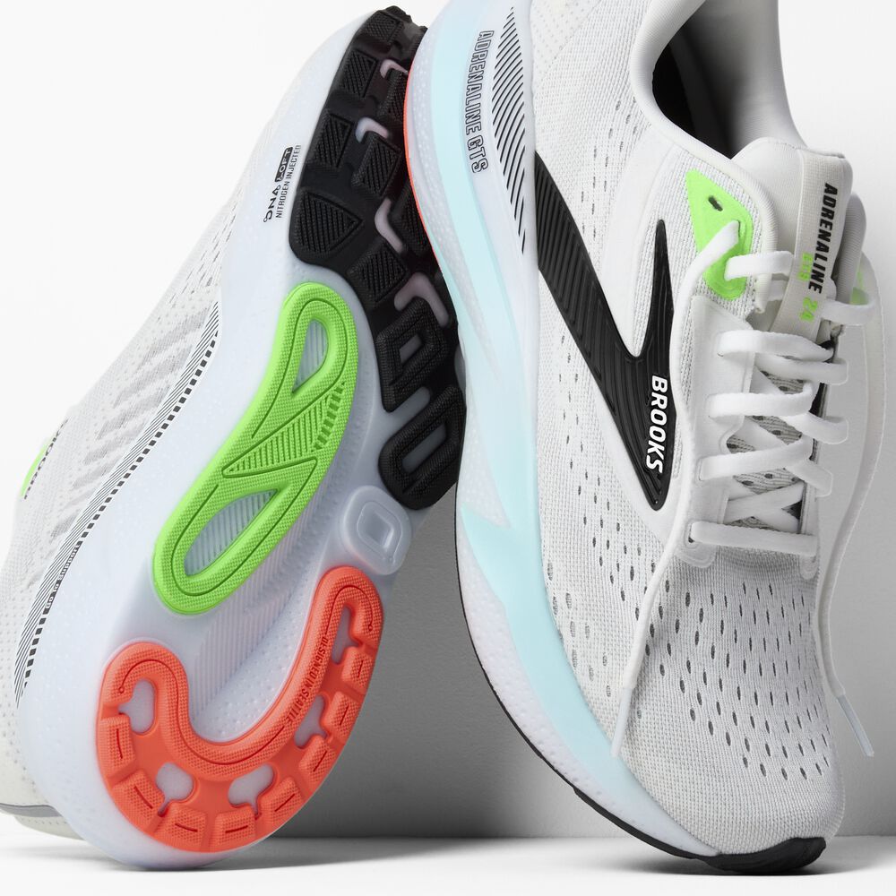 Brooks Adrenaline GTS 24 - Weiß/Gecko/Atomizer