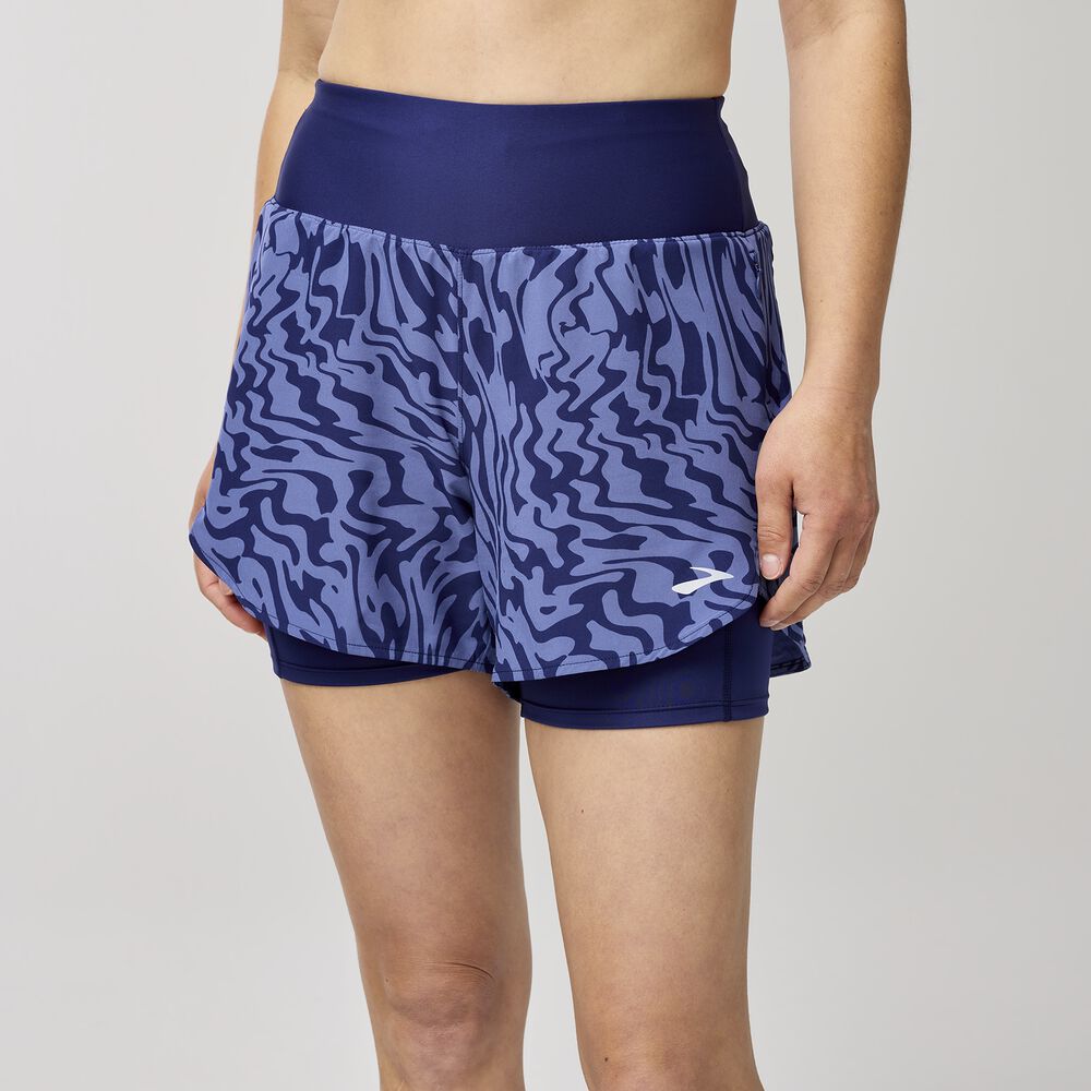 Brooks Chaser 5" 2-in-1 Short 2.0 - Mitternachts-Speedscape