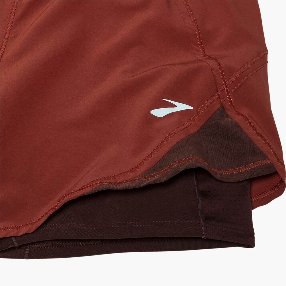 Brooks Chaser 5" 2-in-1 Short - Kupfer/Run Raisin