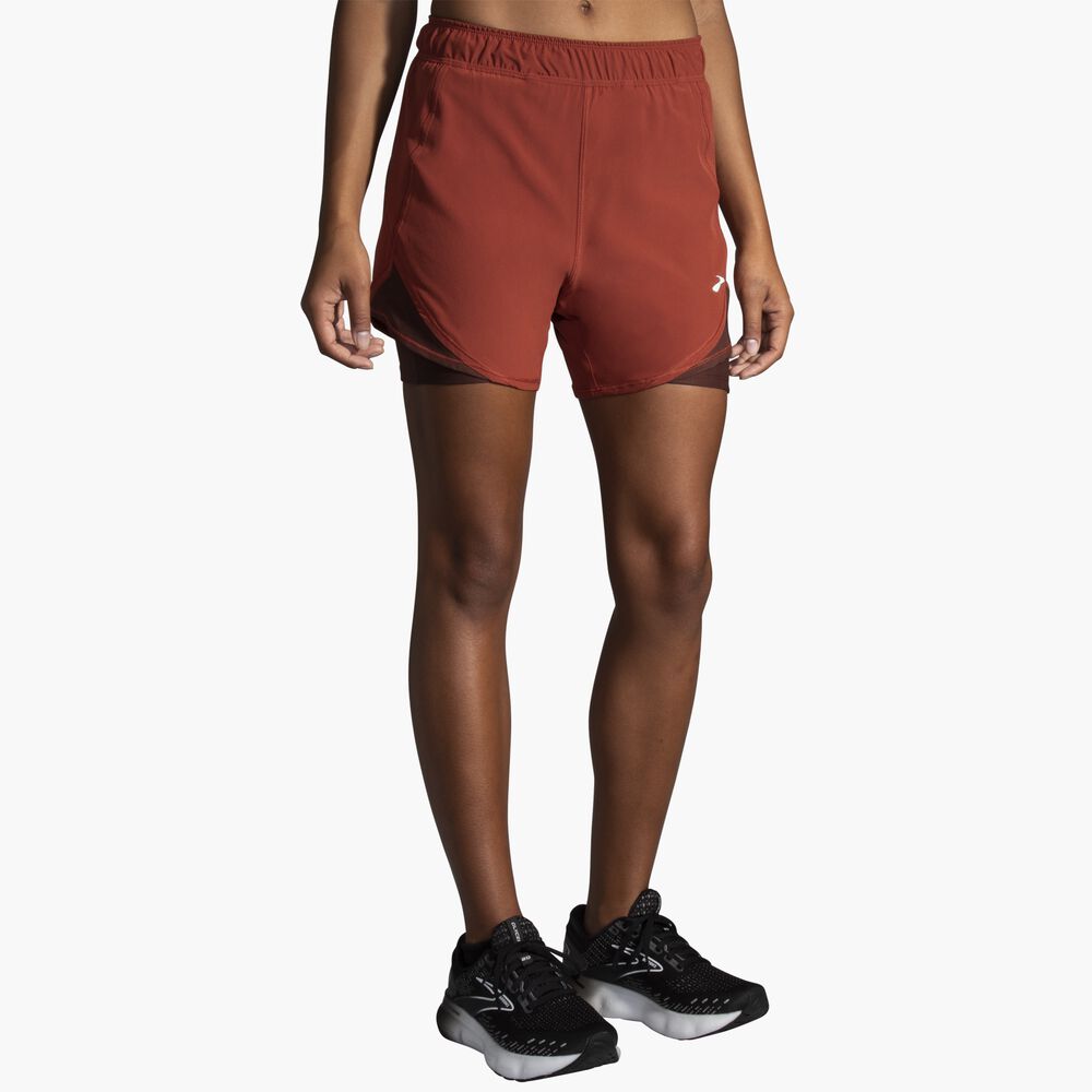 Brooks Chaser 5" 2-in-1 Short - Kupfer/Run Raisin