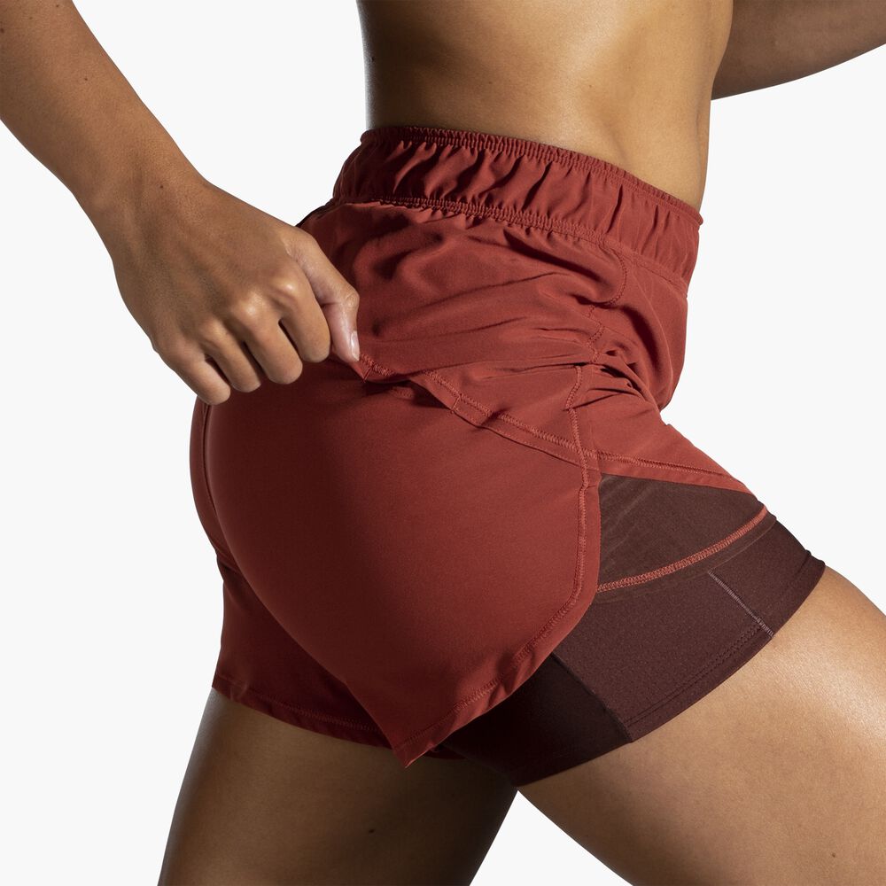 Brooks Chaser 5" 2-in-1 Short - Kupfer/Run Raisin