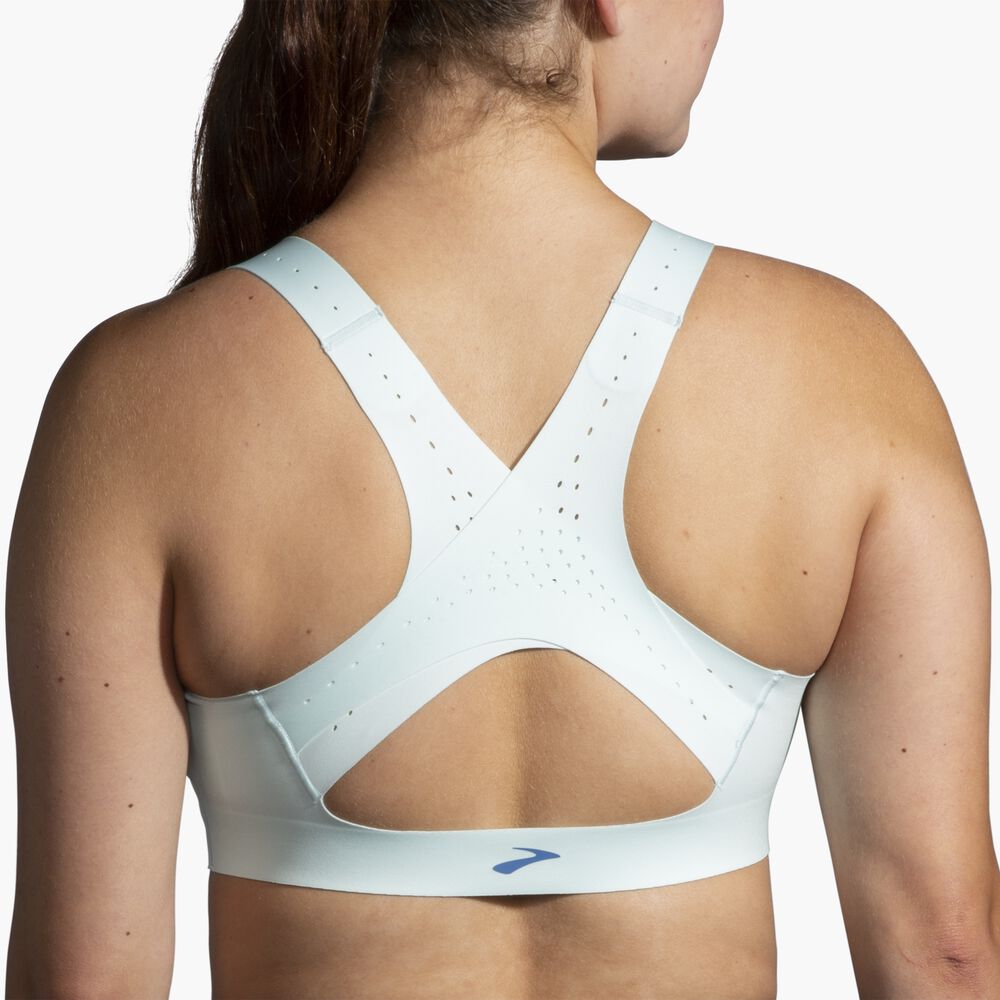 Brooks Zip 2.0 Sports Bra - Eisblau/Blaugrün