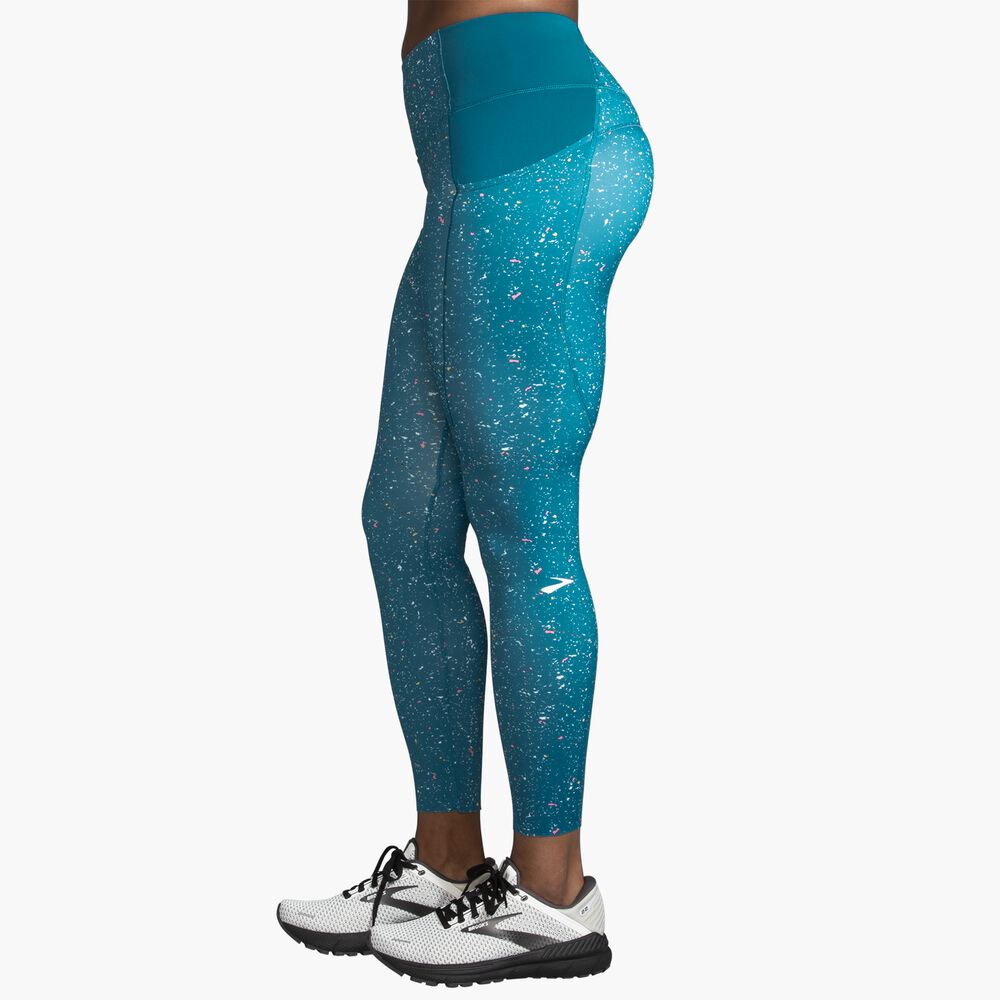 Brooks Method 7/8 Tight - Lagoon Speckle Print/Lagoon